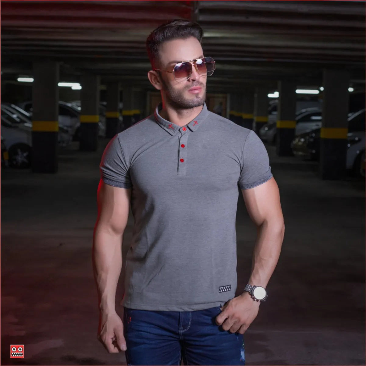 Polo Gris x